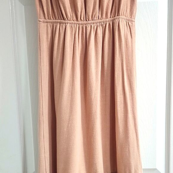 Monteau Sleeveless Ruffle Hem Dress in - Peach Color - Picture 9 of 11